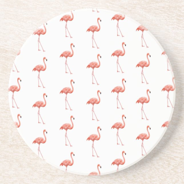 Feminin Rosa Flamingo Mönster Underlägg (Framsidan)
