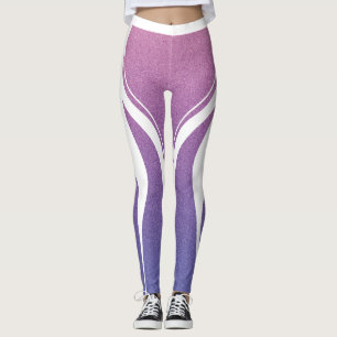 Feminin Rosa Lila Glitter Heart Bum Gym Leggings