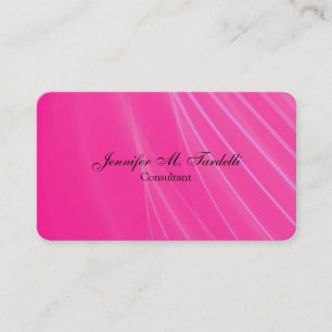 Feminin Rosa Minimalistisk Professionell Plain Visitkort