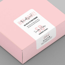 Feminin Rosa Monogram Business Tack Box försegling Fraktsedel