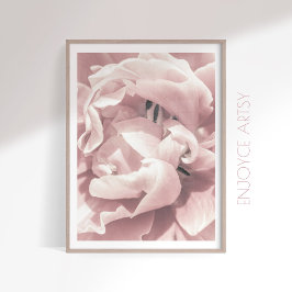 Feminin rosa nära blomsterfotografins väggkonst