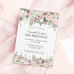 Feminin Rosa ros Blommigt 60:e Födelsedagsfesten Inbjudningar<br><div class="desc">Som en vacker inbjudan till femininin-festen att fira en 60-årsdag i elegant stil,  gränsar denna oemotståndliga blommigt till charmering av rosa ros,  blandade blommor och efterföljande grönsak All text kan vara personlig för party,  inklusive hedersgästen.</div>