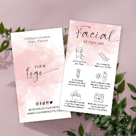 Feminin Rosa Vattenfärgsfitta efter omvårdnad Visitkort
