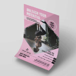 Feminin Rosa Yoga Studio Trainer Marknadsföring Ph Flygblad<br><div class="desc">Befordra dina arbetsmöjligheter, träning eller yoga-klasser med den här feminina Fitness Flyer-designen. Med en rosa-beige-design för snyggt med utrymme för ett foto, logotyp, märkre eller rubrik, anpassningsbar och ett erbjudande om marknadsföring. Du kan redigera all text och färg om du vill skapa anpassningsbar gym marknadsföring-flygblad för din yogastudio, gym, studio,...</div>