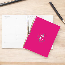 Feminin Snyggt Monogram Typografi Shock rosa