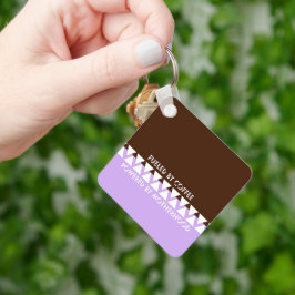 feminin-stripe-typografi | Kaffe Mamma-offert Nyckelring