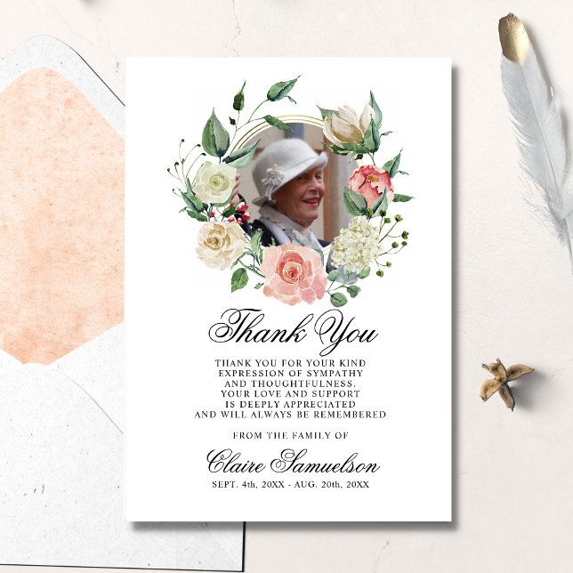 Feminin sympati Tack Rosa för vattenfärgsfärgad Bl Kort (Skapare uppladdad)