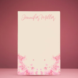 Feminin vid namn: vattenfärg Sakura japanese-blomm Post-it Block