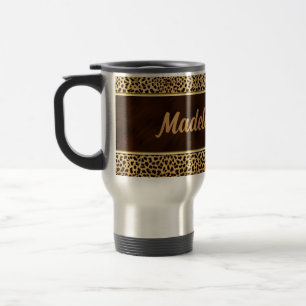 Feminin Vild Cheetah i Guld och Brown Resemugg