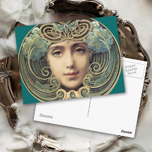 Feminin Vintage Nouveau Beauty Vykort
