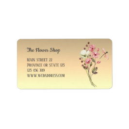 Feminin Watercolor Wildblommeadressetikett Adressetikett