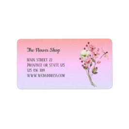 Feminin Watercolor Wildblommeadressetikett Adressetikett