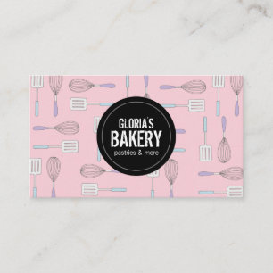 Feminin Whimsical Whisk Spatula Bakery Visitkort