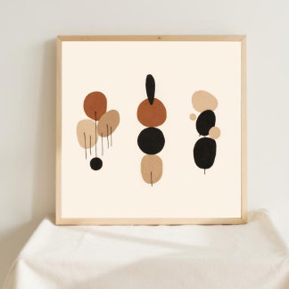Feminina geometriska linje konst set X Poster