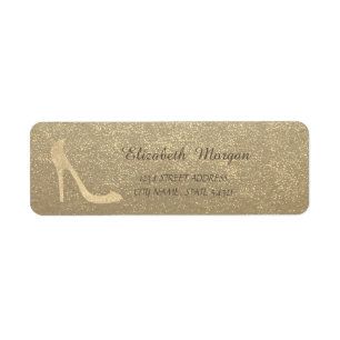 Feminina Stylish Kraft,Konfetti,Glitter Häl Adres Returadress Etikett