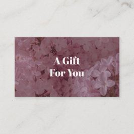 Feminine and romantic pink lilac rabattkort