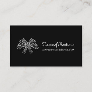 Feminine Boutique Black and White Snöre Visitkort