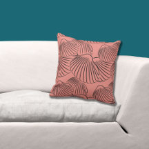 Feminine Coral & Black Seashell Mönster