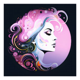 "Feminine Flourish" Kvinnlig Skönhet Fototryck