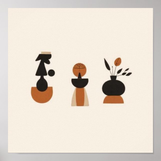 Feminine Geometric Line Art Set IX Poster (Framsidan)