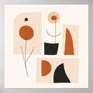 Feminine Geometric Line Art Set V Poster