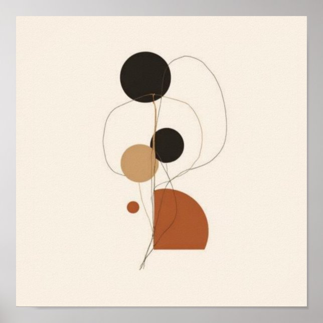 Feminine Geometric Line Art Set VIII Poster (Framsidan)