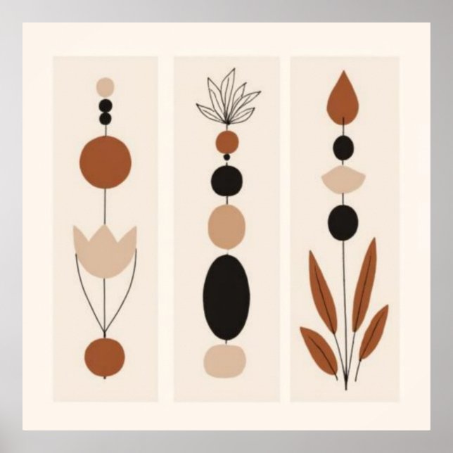 Feminine Geometric Line Art Set XX Poster (Framsidan)