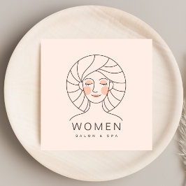 Feminine Girly  Rosa Hair stylist Salon Fyrkantigt Visitkort