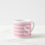 Feminine Girly Rosa Mönster Espressomugg<br><div class="desc">Drick din espresso i stil med denna söt rosa stripe espresso mugg.</div>