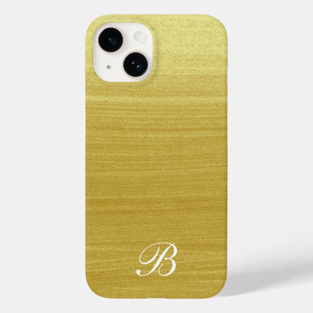 Feminine Guld Paint med initialt monogram (Baksida)