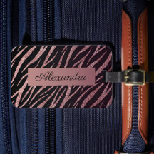 Feminine Luxury Black Ro Guld Classy Zebra tryck