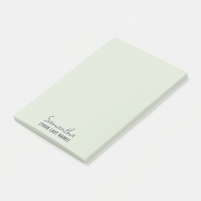 Feminine Minimalist Notepad | Dusty Sage Post-it Block (Vinklad)