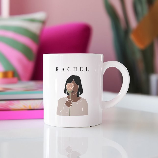 Feminine Mugg Modern minimalistisk Mugg (Feminine Mug Modern Minimalist Mug)