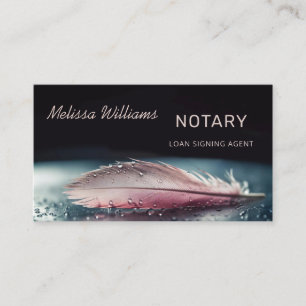 Feminine Notary Loan Signing Agent Visitkort
