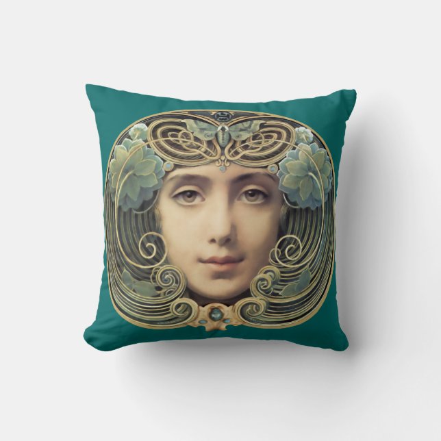 Feminine Nouveau Vintage Beauty Kudde (Framsida)