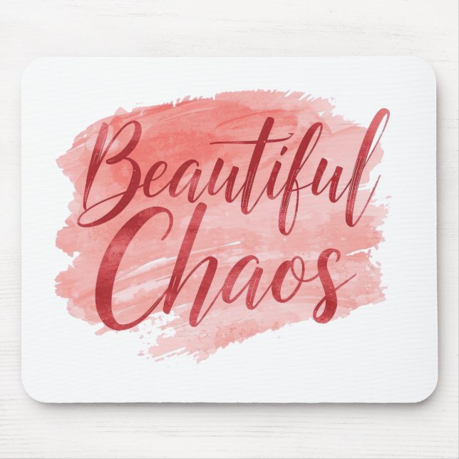 Feminine Pink Watercolor Beautiful Chaos Musmatta (Framsidan)