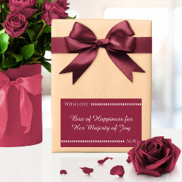 Feminine Romantic Gift Wrap  Rektangulärt Klistermärke