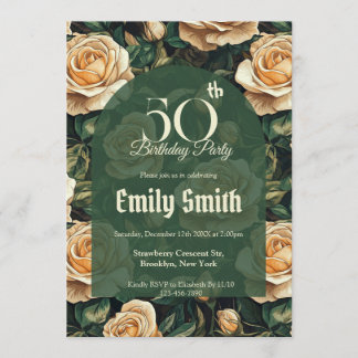 Feminine Rose Petal Nature-Inspired Parties Inbjudningar