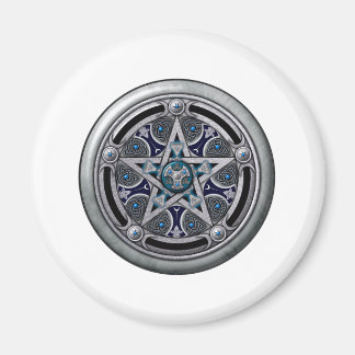 Feminine Silver Pagan Pentacle Magnet