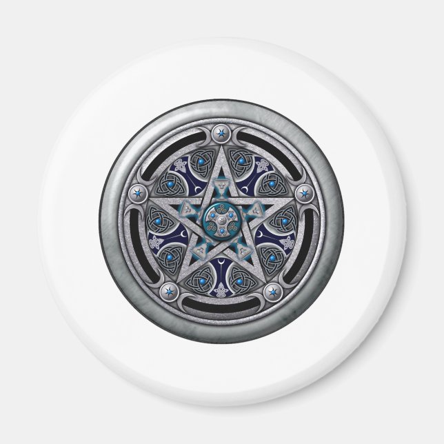 Feminine Silver Pagan Pentacle Magnet (Framsidan)