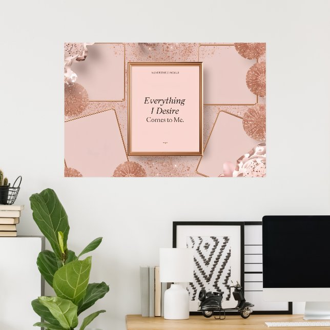 Feminine soft-life inspired vision board poster (Hemmakontoret)