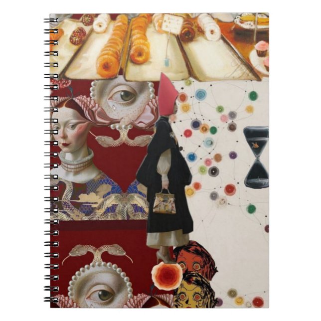 Feminine Surrealism in Warm Tones Anteckningsbok (Framsidan)