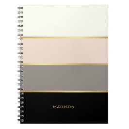 Feminine Wide Rand med ditt namn eller Monogram Anteckningsbok