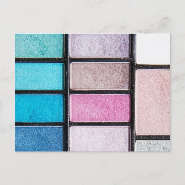 Femininfärgad makeup-artist vykort (Framsida)