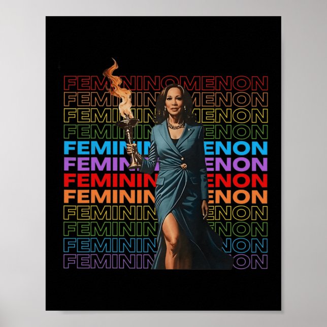 Femininomenon Funny Kamala Harris Poster (Framsidan)