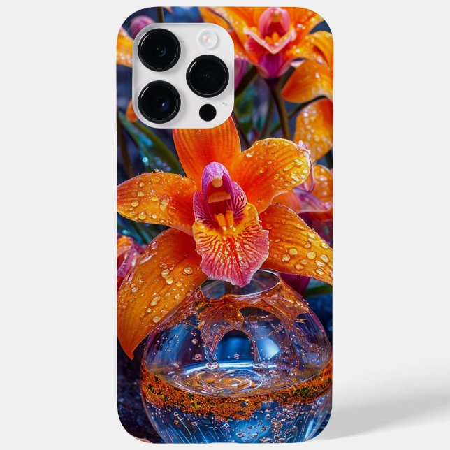 Feminint blomsterorkidédesign Elegant botanik (Baksida)