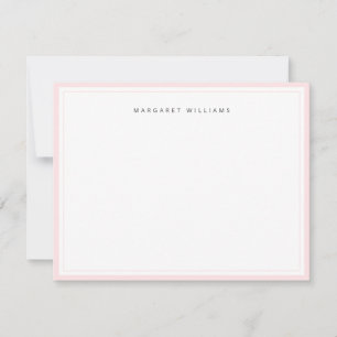 Feminint Chic Rosa Kant Minimalistisk Anteckningskort
