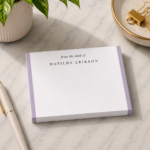 Feminint Elegant Chic Lila Lavendel Klistrig Post-it Block