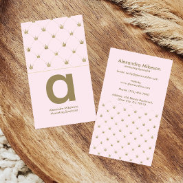 Feminint Guld Kron Chic Visitkort