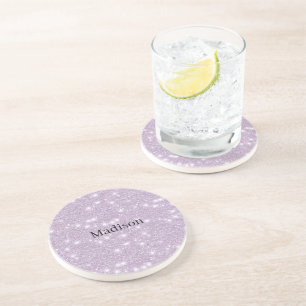 Feminint Lavendel Fals Glitter Glitter Underlägg